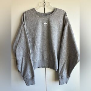 Adidas Women’s Classic Gray Cropped Crewneck Sweatshirt Size 3X